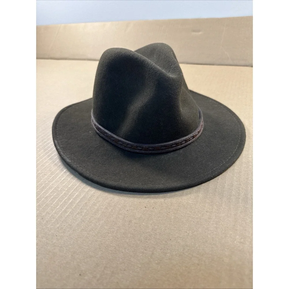 Scala Dorfman Pacific 100% Wool Felt Brown Hat Small Very Good Condition Fedora - Picture 1 of 9